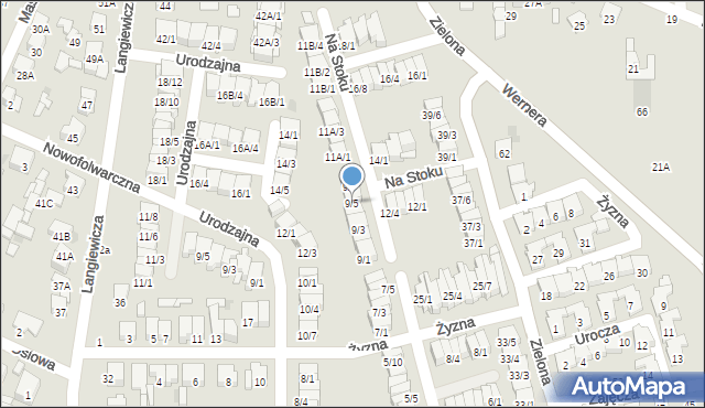 Radom, Na Stoku, 9/5, mapa Radomia