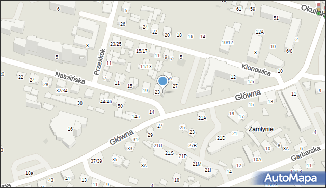 Radom, Natolińska, 25, mapa Radomia