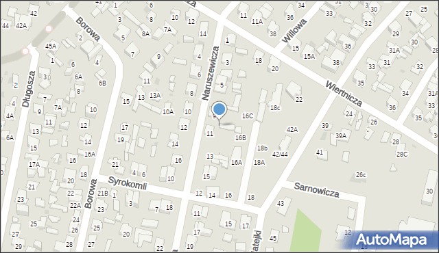 Radom, Naruszewicza Adama, 11a, mapa Radomia