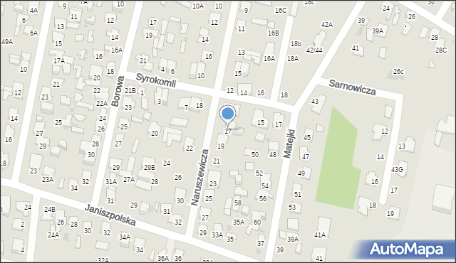 Radom, Naruszewicza Adama, 17, mapa Radomia