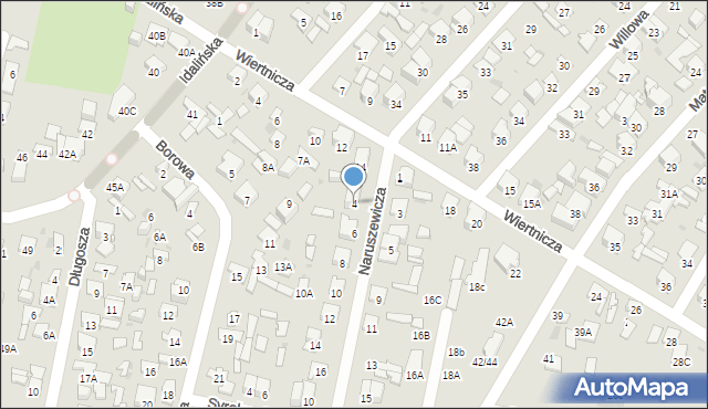 Radom, Naruszewicza Adama, 4, mapa Radomia