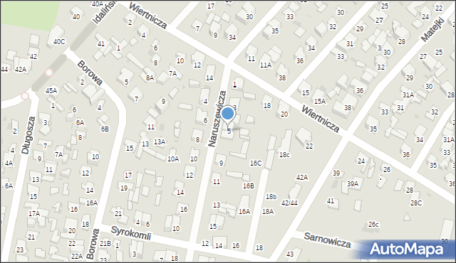 Radom, Naruszewicza Adama, 5, mapa Radomia