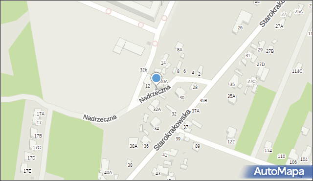 Radom, Nadrzeczna, 10, mapa Radomia