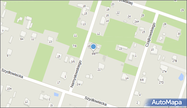 Radom, Namysłowskiego Karola, 6/8, mapa Radomia