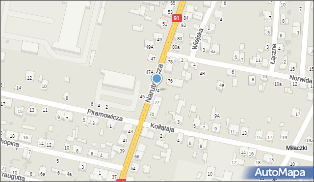 Radomsko, Narutowicza Gabriela, 74, mapa Radomsko