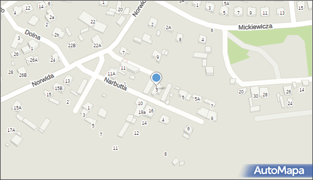 Radzymin, Narbutta Kazimierza, ks., 3, mapa Radzymin