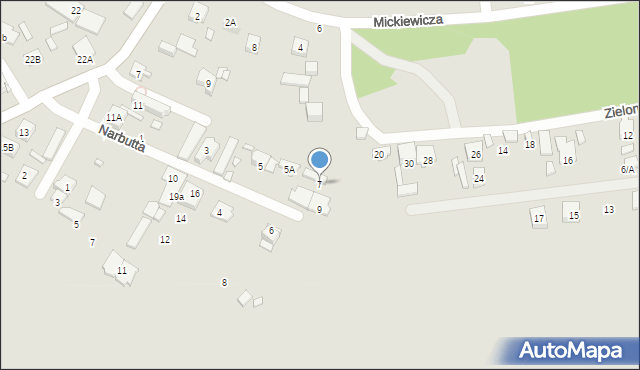 Radzymin, Narbutta Kazimierza, ks., 7, mapa Radzymin