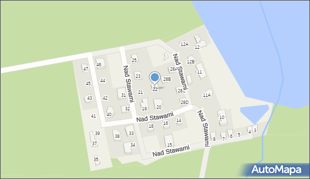 Radzyń, Nad Stawami, 22, mapa Radzyń