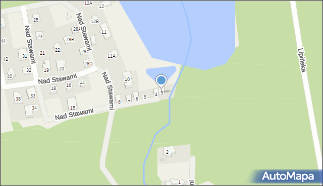 Radzyń, Nad Stawami, 3, mapa Radzyń