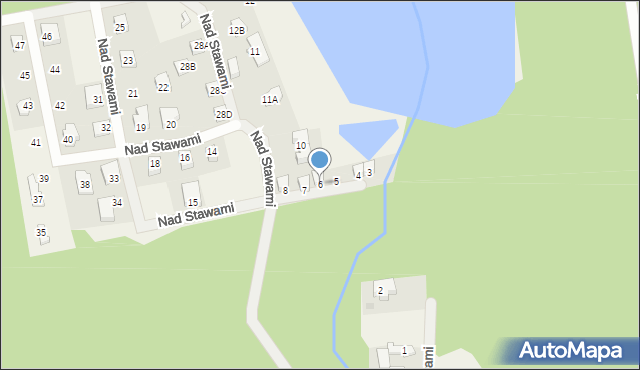 Radzyń, Nad Stawami, 6, mapa Radzyń