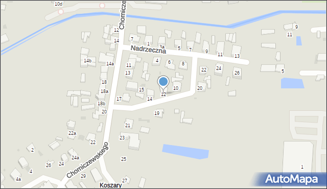 Radzyń Podlaski, Nadrzeczna, 12, mapa Radzyń Podlaski