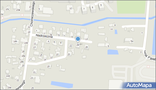 Radzyń Podlaski, Nadrzeczna, 24, mapa Radzyń Podlaski