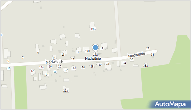 Radzyń Podlaski, Nadwitnie, 19a, mapa Radzyń Podlaski