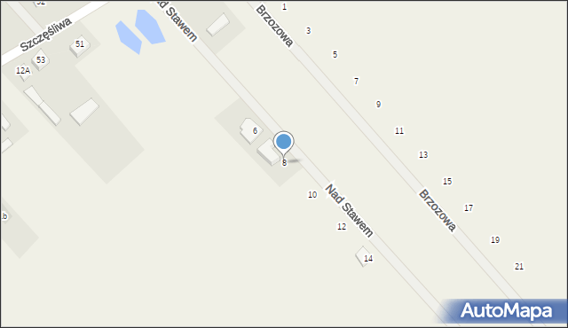 Rajec Poduchowny, Nad Stawem, 8, mapa Rajec Poduchowny