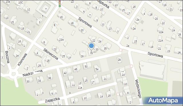 Raszyn, Nadrzeczna, 31, mapa Raszyn