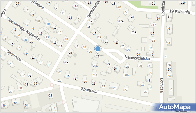 Raszyn, Nauczycielska, 22, mapa Raszyn