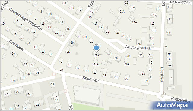 Raszyn, Nauczycielska, 22a, mapa Raszyn