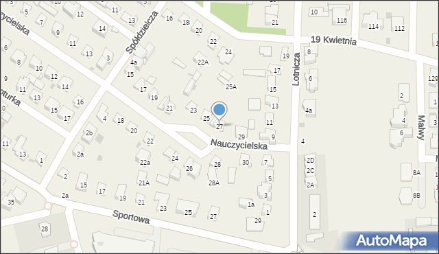 Raszyn, Nauczycielska, 27, mapa Raszyn