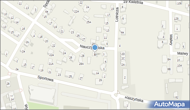 Raszyn, Nauczycielska, 30, mapa Raszyn