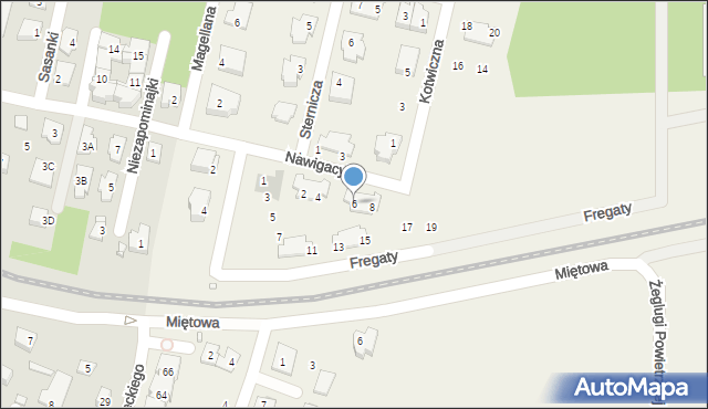 Reguły, Nawigacyjna, 6, mapa Reguły