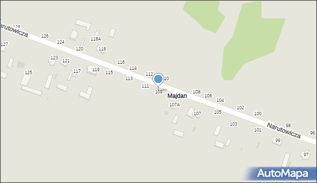 Rejowiec Fabryczny, Narutowicza Gabriela, 109, mapa Rejowiec Fabryczny