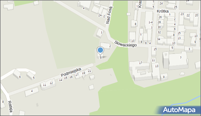 Reszel, Nad Fosą, 3, mapa Reszel