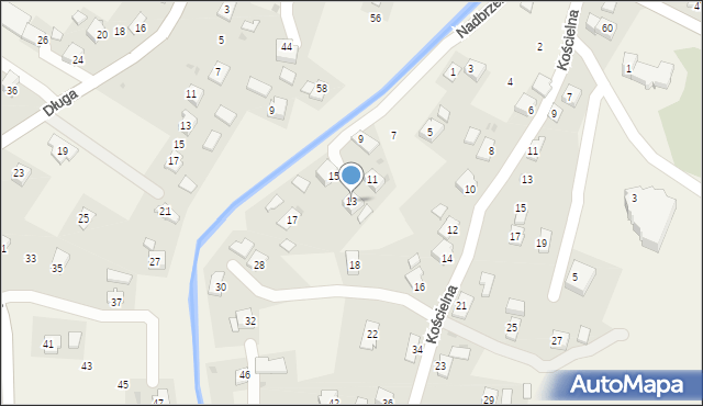 Rogi, Nadbrzeżna, 13, mapa Rogi