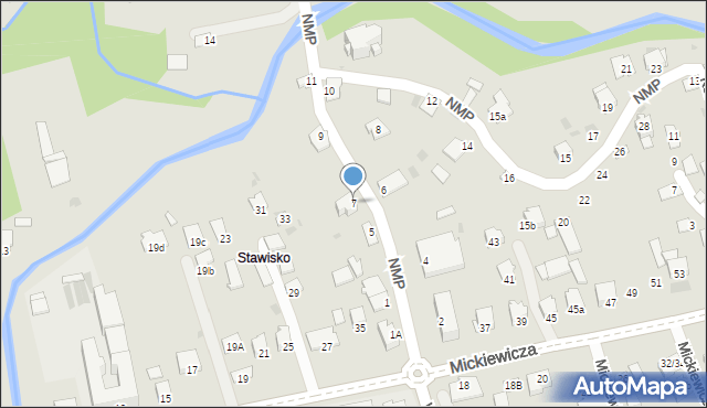 Ropczyce, Najświętszej Marii Panny, 7, mapa Ropczyce