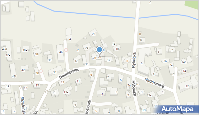 Rowy, Nadmorska, 26, mapa Rowy