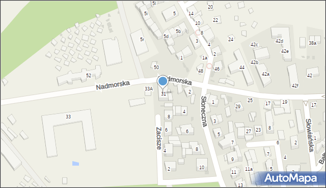 Rowy, Nadmorska, 31, mapa Rowy