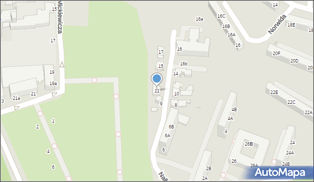 Ruda Śląska, Nałkowskiej Zofii, 11, mapa Rudy Śląskiej