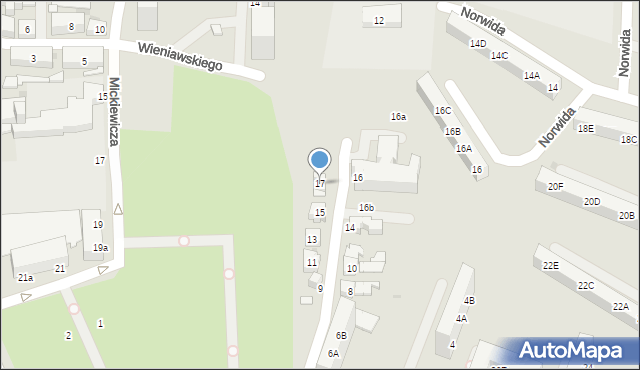 Ruda Śląska, Nałkowskiej Zofii, 17, mapa Rudy Śląskiej