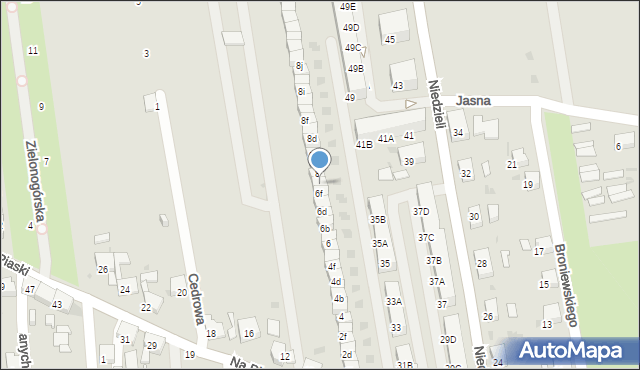 Ruda Śląska, Na Piaski, 6g, mapa Rudy Śląskiej