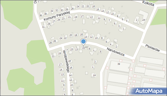 Ruda Śląska, Narutowicza Gabriela, 11, mapa Rudy Śląskiej