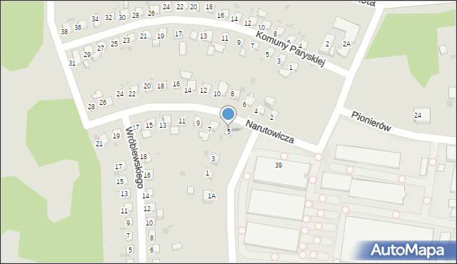 Ruda Śląska, Narutowicza Gabriela, 5, mapa Rudy Śląskiej