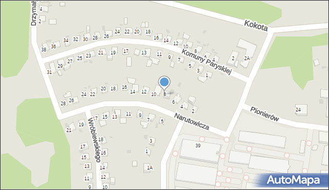 Ruda Śląska, Narutowicza Gabriela, 8, mapa Rudy Śląskiej