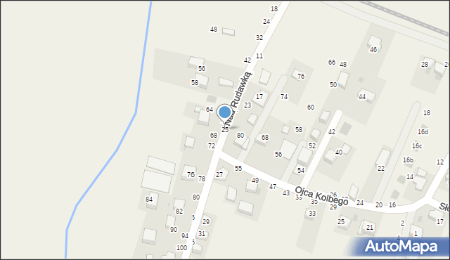 Rudawa, Nad Rudawką, 25, mapa Rudawa