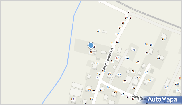 Rudawa, Nad Rudawką, 58, mapa Rudawa
