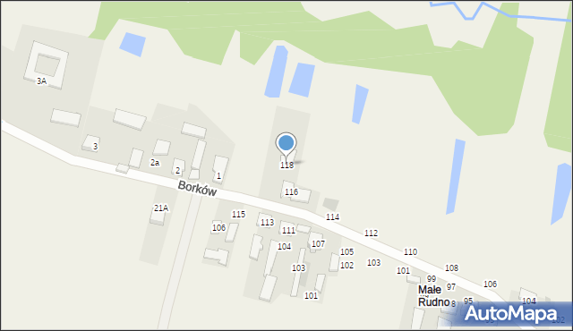 Rudno, Na Wspólnej, 118, mapa Rudno