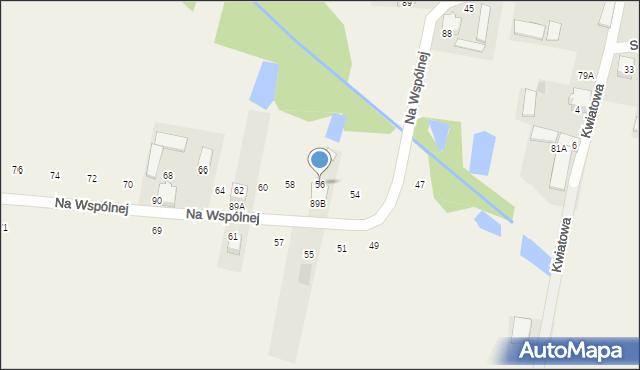 Rudno, Na Wspólnej, 56, mapa Rudno