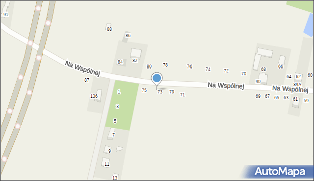 Rudno, Na Wspólnej, 77, mapa Rudno