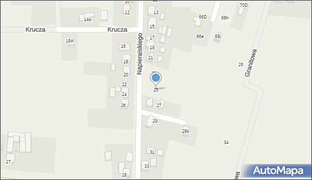 Rudziczka, Napieralskiego Adama, 25, mapa Rudziczka