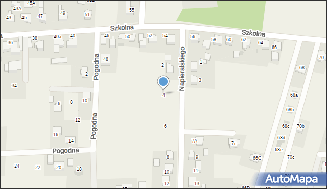 Rudziczka, Napieralskiego Adama, 4, mapa Rudziczka