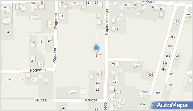 Rudziczka, Napieralskiego Adama, 6, mapa Rudziczka