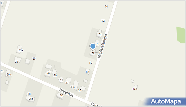 Rudziczka, Napieralskiego Adama, 78, mapa Rudziczka