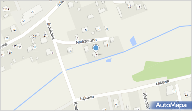 Rusiec, Nadrzeczna, 6, mapa Rusiec