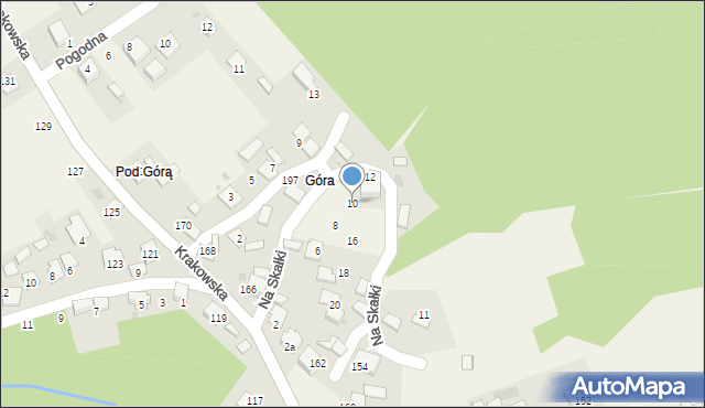 Rusocice, Na Skałki, 10, mapa Rusocice