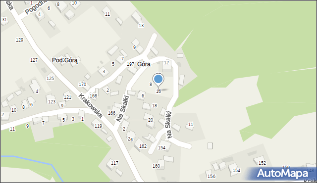 Rusocice, Na Skałki, 16, mapa Rusocice