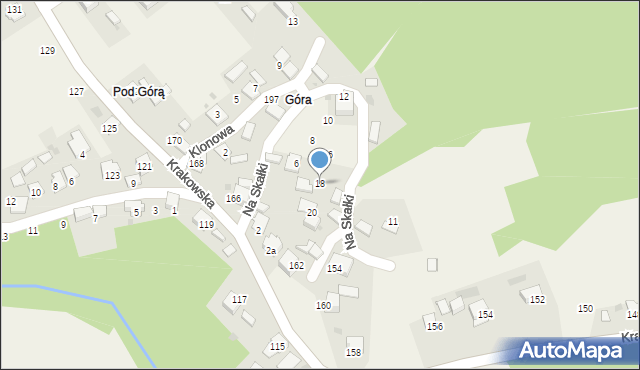 Rusocice, Na Skałki, 18, mapa Rusocice