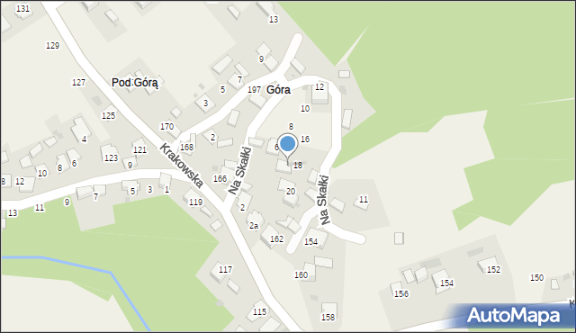 Rusocice, Na Skałki, 4, mapa Rusocice